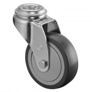 Roulette Appareil Pivotante Caoutchouc Gris Ø75mm 75kg Oeil