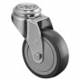 Roulette Appareil Pivotante Caoutchouc Gris Ø75mm 75kg Oeil