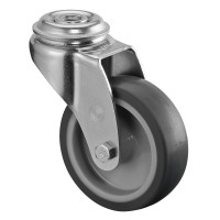Roulette Appareil Pivotante Caoutchouc Gris Ø75mm 75kg Oeil Roulette Appareil Pivotante Caoutchouc Gris Ø75mm 75kg Oeil