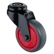 Roulette Appareil Pivotante Caoutchouc Gris Ø75mm 75kg Oeil