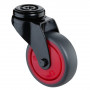 Roulette Appareil Pivotante Caoutchouc Gris Ø75mm 75kg Oeil