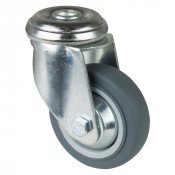 Roulette Appareil Pivotante Caoutchouc Gris Ø80mm 80kg Douille
