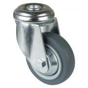 Roulette Appareil Pivotante Caoutchouc Gris Ø80mm 80kg Oeil