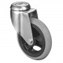 Roulette Appareil Pivotante Caoutchouc Gris, anti-crevaison Ø125mm 35kg Oeil