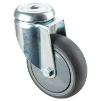 Roulette Appareil Pivotante Caoutchouc Gris Conduct. Ø100mm 100kg Oeil Roulette Appareil Pivotante Caoutchouc Gris Conduct. Ø100mm 100kg Oeil