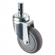 Roulette Appareil Pivotante Caoutchouc Gris Conduct. Ø100mm 100kg Oeil