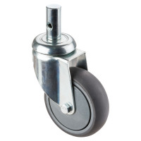 Roulette Appareil Pivotante Caoutchouc Gris Conduct. Ø100mm 100kg Oeil Roulette Appareil Pivotante Caoutchouc Gris Conduct. Ø100mm 100kg Oeil