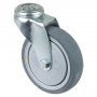 Roulette Appareil Pivotante Caoutchouc Gris Conduct. Ø100mm 70kg Oeil