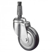 Roulette Appareil Pivotante Caoutchouc Gris Conduct. Ø150mm 100kg Douille