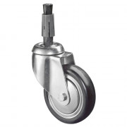 Roulette Appareil Pivotante Caoutchouc Gris Conduct. Ø150mm 100kg Douille
