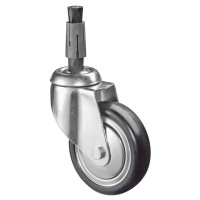 Roulette Appareil Pivotante Caoutchouc Gris Conduct. Ø150mm 100kg Douille