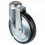 Roulette Appareil Pivotante Caoutchouc Gris Conduct. Ø150mm 100kg Tige