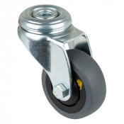 Roulette Appareil Pivotante Caoutchouc Gris Conduct. Ø50mm 50kg Oeil
