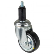 Roulette Appareil Pivotante Caoutchouc Gris Conduct. Ø80mm 80kg Douille