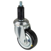 Roulette Appareil Pivotante Caoutchouc Gris Conduct. Ø80mm 80kg Douille