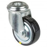 Roulette Appareil Pivotante Caoutchouc Gris Conduct. Ø80mm 80kg Oeil