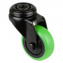 Roulette Appareil Pivotante Caoutchouc vert Ø50mm 50kg Oeil