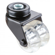 Roulette Appareil Pivotante Plastique Ø50mm 80kg Oeil