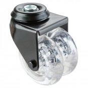 Roulette Appareil Pivotante Plastique Ø75mm 100kg Oeil