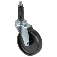 Roulette Appareil Pivotante Plastique noir Ø100mm 65kg Douille