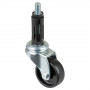 Roulette Appareil Pivotante Plastique noir Ø50mm 50kg Douille