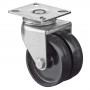 Roulette Appareil Pivotante Plastique noir Ø75mm 100kg Platine