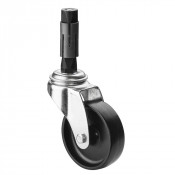 Roulette Appareil Pivotante Plastique noir Ø75mm 50kg Douille