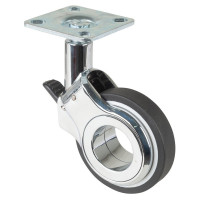 Roulette Design Ø60mm Sols Industriels Platine Roulette Design Ø60mm Sols Industriels Platine