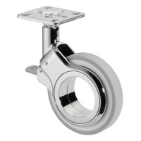 Roulette Design Ø75mm Sols Industriels Platine Roulette Design Ø75mm Sols Industriels Platine