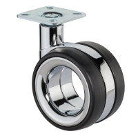 Roulette Design Ø75mm Sols Industriels Platine Roulette Design Ø75mm Sols Industriels Platine