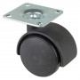 Roulette Mobilier Ø40mm Sols Lisses Platine