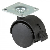 Roulette Mobilier Ø40mm Sols Lisses Platine