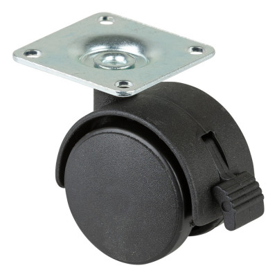 Roulette Mobilier Ø40mm Sols Lisses Platine