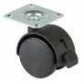 Roulette Mobilier Ø40mm Sols Lisses Platine