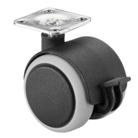 Roulette Mobilier Ø50mm Sols Fragiles Platine Roulette Mobilier Ø50mm Sols Fragiles Platine