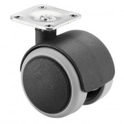 Roulette Mobilier Ø50mm Sols Lisses Platine