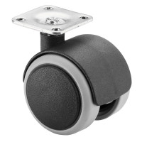 Roulette Mobilier Ø50mm Sols Lisses Platine Roulette Mobilier Ø50mm Sols Lisses Platine