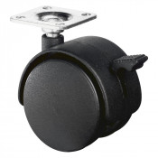 Roulette Mobilier Ø50mm Sols Lisses Platine