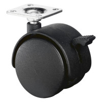 Roulette Mobilier Ø50mm Sols Lisses Platine Roulette Mobilier Ø50mm Sols Lisses Platine