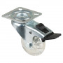 Roulette Mobilier Ø50mm Sols Lisses Platine