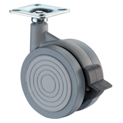 Roulette Mobilier Ø60mm Sols Fragiles Platine