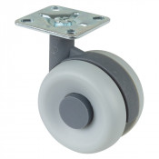 Roulette Mobilier Ø60mm Sols Lisses Platine