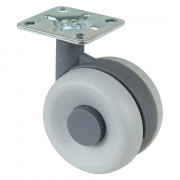 Roulette Mobilier Ø60mm Sols Lisses Platine