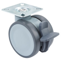 Roulette Mobilier Ø75mm Sols Fragiles Platine Roulette Mobilier Ø75mm Sols Fragiles Platine