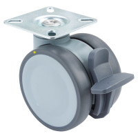 Roulette Mobilier Ø75mm Sols Fragiles Platine Roulette Mobilier Ø75mm Sols Fragiles Platine