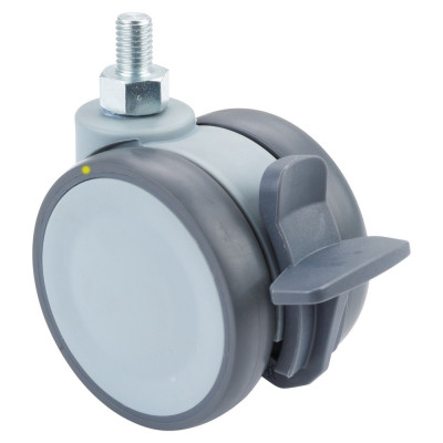 Roulette Mobilier Ø75mm Sols Fragiles Tige