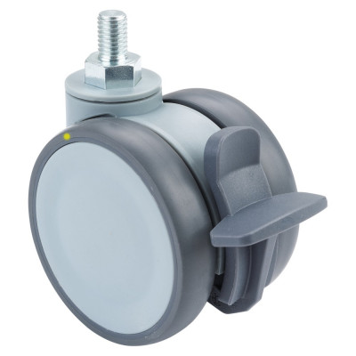 Roulette Mobilier Ø75mm Sols Fragiles Tige