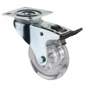 Roulette Mobilier Ø75mm Sols Lisses Platine