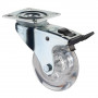 Roulette Mobilier Ø75mm Sols Lisses Platine