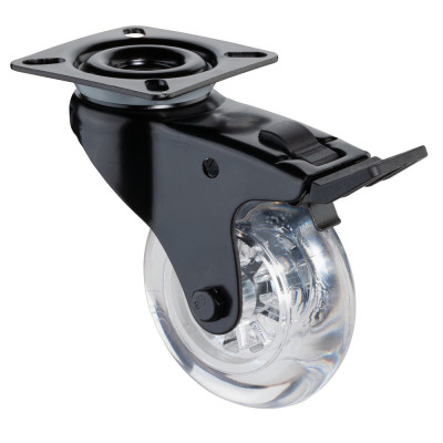 Roulette Mobilier Ø75mm Sols Lisses Platine